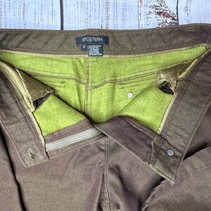 Etcetera Olive and Tan Pants Boot Cut Sz 8